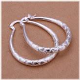 Silver Serenity Hoop Earrings