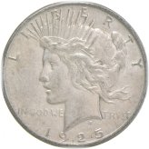 1925-S Peace Silver Dollar - San Francisco Mint