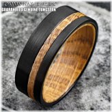 Midnight Oak Tungsten Band