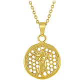 Golden Guardian Angel Pendant