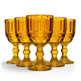 Amber Glow Wine Glass Set