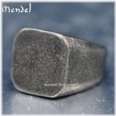 Vintage Square Steel Ring for Men