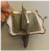 French Sterling Silver Mesh Double Layer Coin Purse