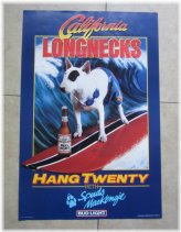 Surfing Spuds Vintage Beer Poster - California 1987