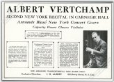 Vintage Violin Recital Tour Booking Print Ad