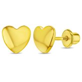 Tiny Hearts Screw Back Earrings