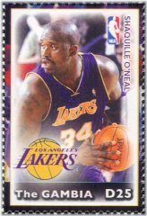 Gambia Stamp Collection: Shaquille O'Neal Lakers Edition
