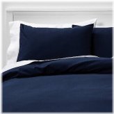 Navy Easy-Care Duvet Cover & Sham Set by Room Essentials