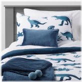 Watercolor Blue Dinosaur Bedding Set