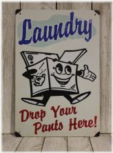 Rustic Laundry Room Tin Poster