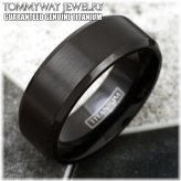 Midnight Stripe Wedding Band