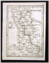 Perrot Tardieu Antique Map - Manche - Coutances France