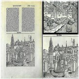 Nuremberg Chronicle Paris Leaf - Hartmann Schedel's First Edition Incunable with Boat Illustration