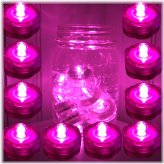 Submerged Bliss LED Tea Lights - Set of 10 Pink TeaLights for Underwater Ambiance