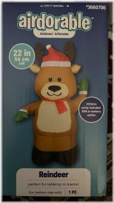 Whimsical Reindeer Inflatable Decoration