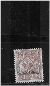 Eritrean Vintage Stamp - SC#19 1903 1c Overprint