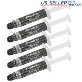 Silver Heat Transfer Solution - 5 Pack Syringe Set for Optimum CPU Cooling