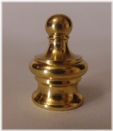 Burnished Brass Harp Finial