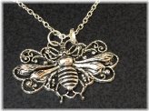 Honeybee Filigree Pendant Necklace