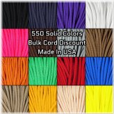 USA-Made Solid Color Paracord in Multiple Lengths by Paracord Planet