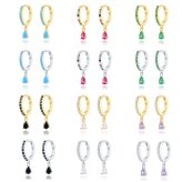 Teardrop Sparkle Hoop Earrings for Girls