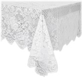 Lacy Elegance Tablecloth: Vintage White for Rectangular Tables, 60 x 97 In