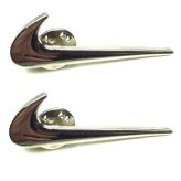 Silver Swoosh and Checkmark Lapel Pin Set - Pack of 2