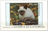 Equatorial Guinea Bluepoint Cat Stamp Collection