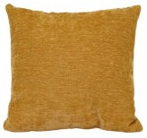 Golden Chenille Square Pillow