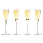Elegant Crystal Champagne Flutes Set