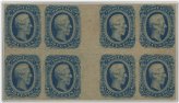 CSA Sc. # 8 - Gutter Block of 8 - Mint OG NH - gum bend (A-1068) - Heritage Collection
