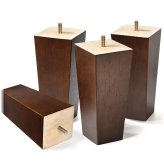 Pyramid Wood Sofa Legs Set - Pack of 4 with Hardware