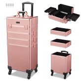 Rose Gold Makeup Organizer on Wheels