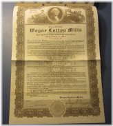 Vintage Mississippi Cotton Mills Gold Bond Certificate