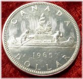 1965 Canada Voyageur 80% Silver Dollar