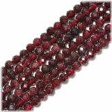 Garnet Sparkle Bead Strand - Various Sizes Available