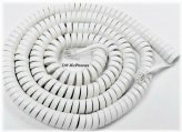 White Coil Handset Cord - 25 Foot Length