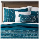 Diamond Teal Bedding Set