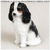 Regal Miniature Hand-Painted Black/White Spaniel Figurine