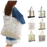 Patterned Canvas Shopper