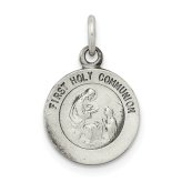 Antiqued Communion Charm in Sterling Silver