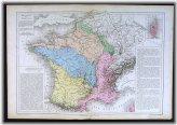 1882 Drioux Map - Physical France Alps Riviera Corsica