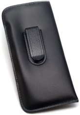 Black Leather Slip-in Eyeglass Holder