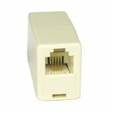 Beige Telephone Line Coupler for Extended Connections