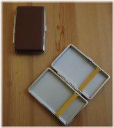 Brown Leather Double-Sided Cigarette Case