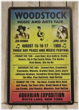Vintage Woodstock Concert Metal Poster Replica