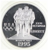 Olympic Cycling Tribute - 1995 Proof 90% Silver Dollar