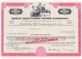 Great Northern Paper Company Bond Stock Certificate