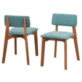 Nettie Mid-Century Modern Upholstered Dining Chairs