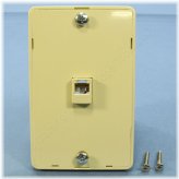 Ivory Wall Mount Phone Jack by Pass & Seymour